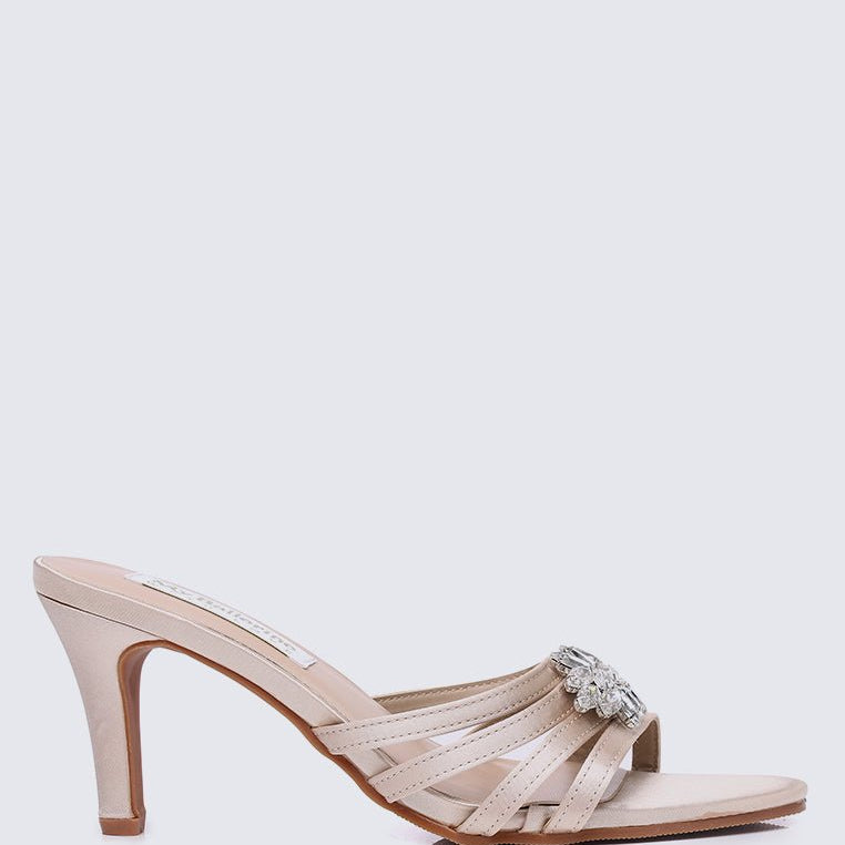 Denese Comfy Heels In Almond - myballerine