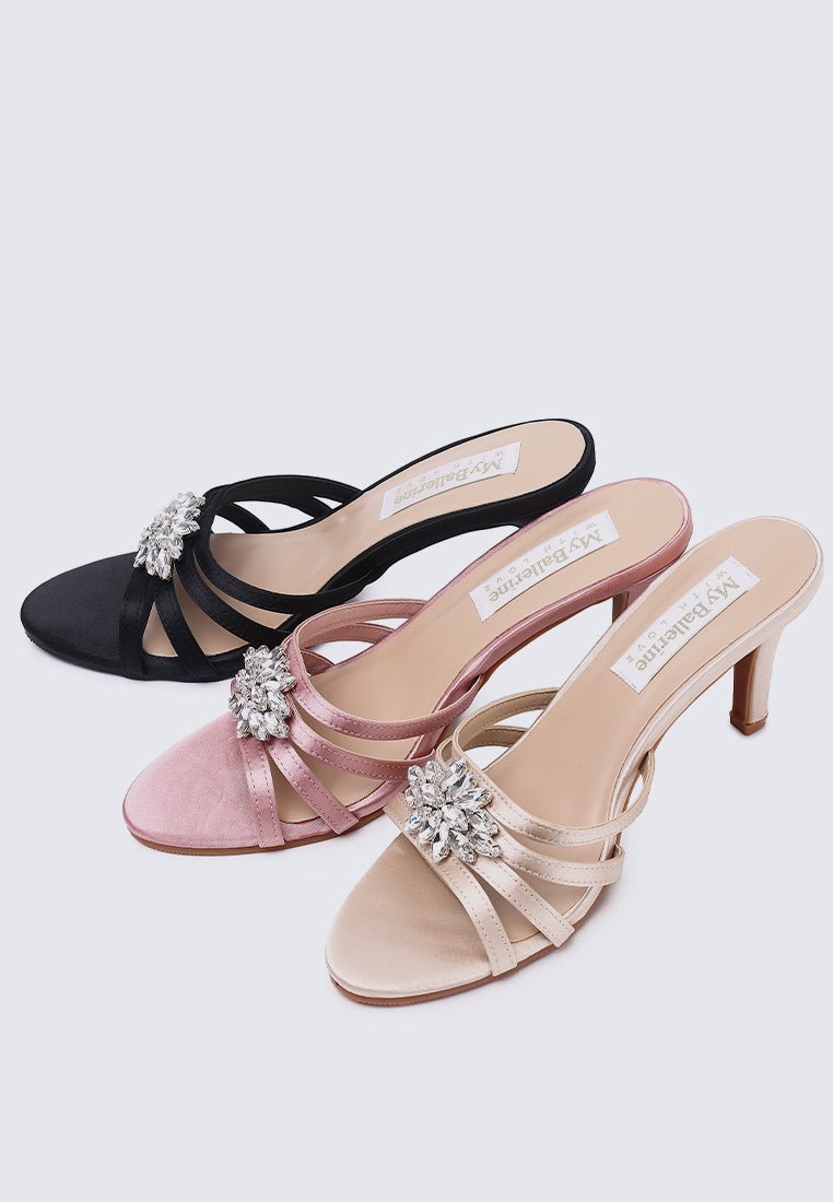 Denese Comfy Heels In Almond - myballerine