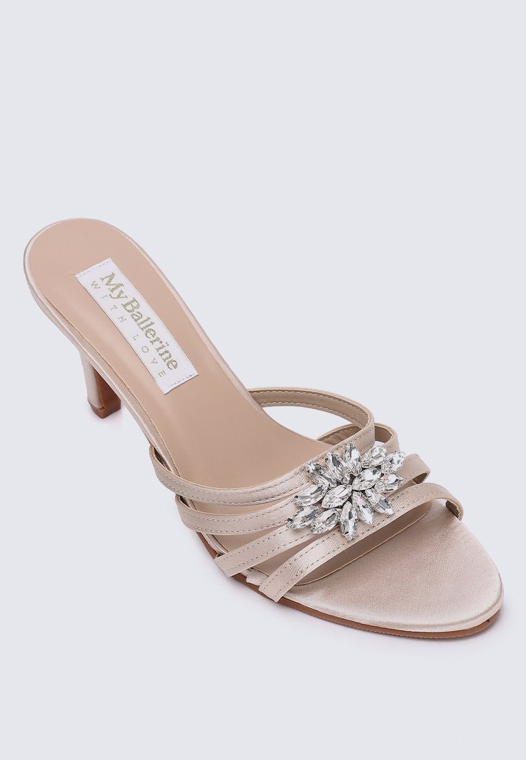 Denese Comfy Heels In Almond - myballerine