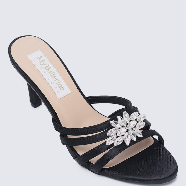 Denese Comfy Heels In Black - myballerine