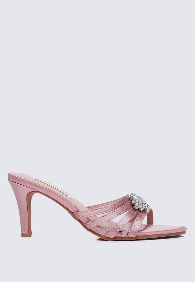 Denese Comfy Heels In Nude Pink - myballerine