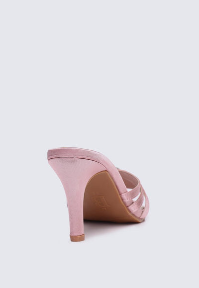 Denese Comfy Heels In Nude Pink - myballerine