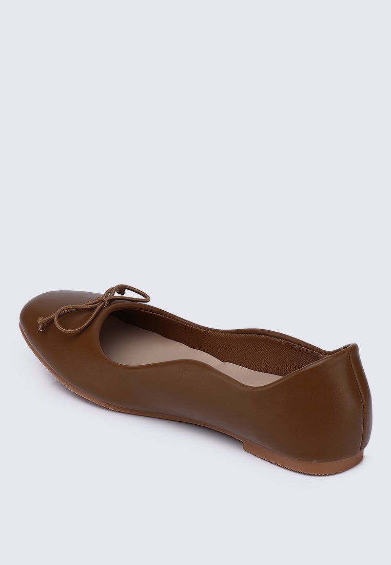 Dorra Comfy Ballerina In BrownShoes - myballerine