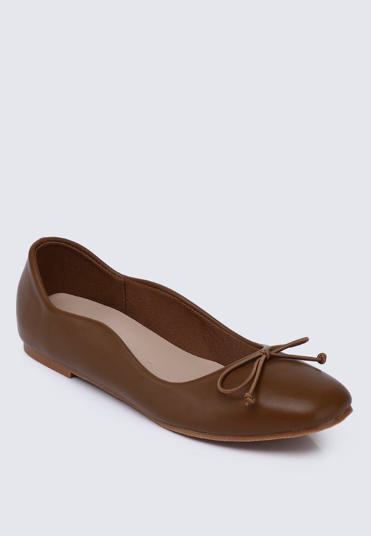 Dorra Comfy Ballerina In BrownShoes - myballerine