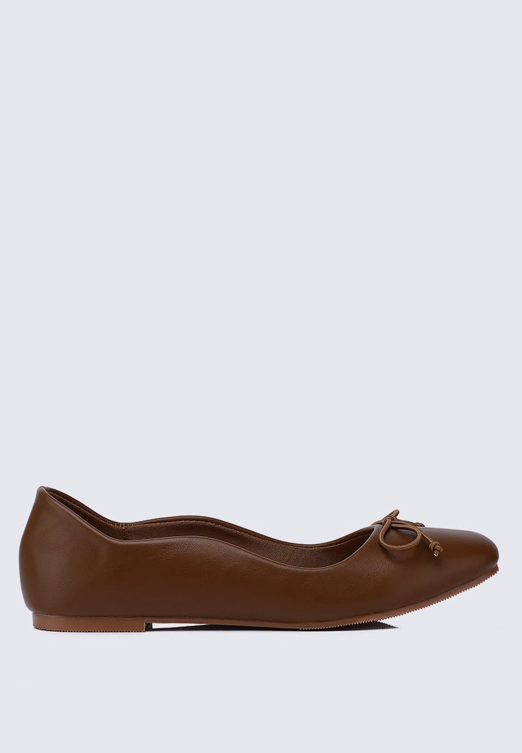 Dorra Comfy Ballerina In BrownShoes - myballerine