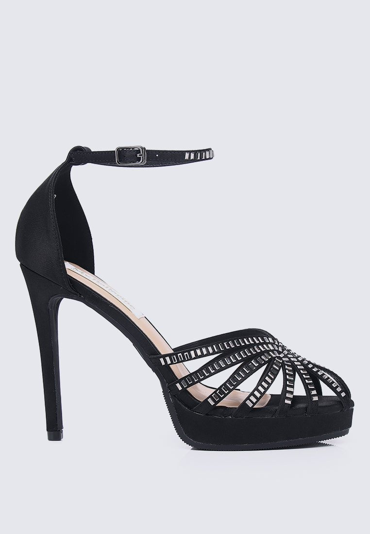 Comfy black high heels sales