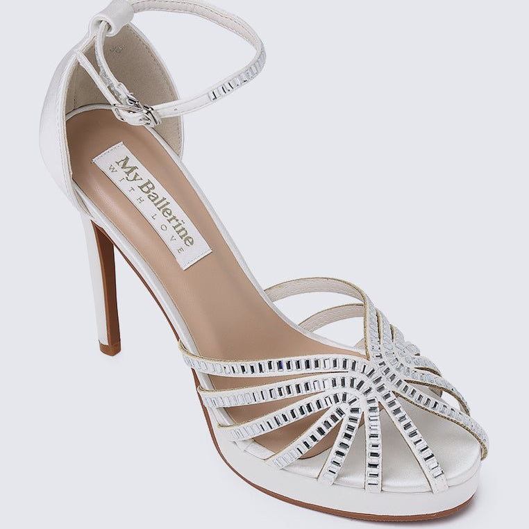 Dulce Comfy Heels In IvoryShoes - myballerine