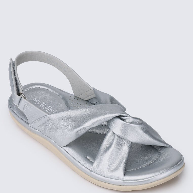 Easy Step Comfy Sandals In SilverShoes - myballerine