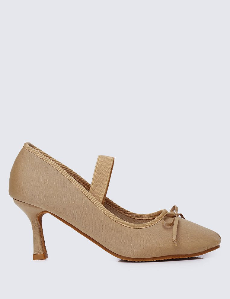 Eleanor Comfy Heels In Nude - myballerine