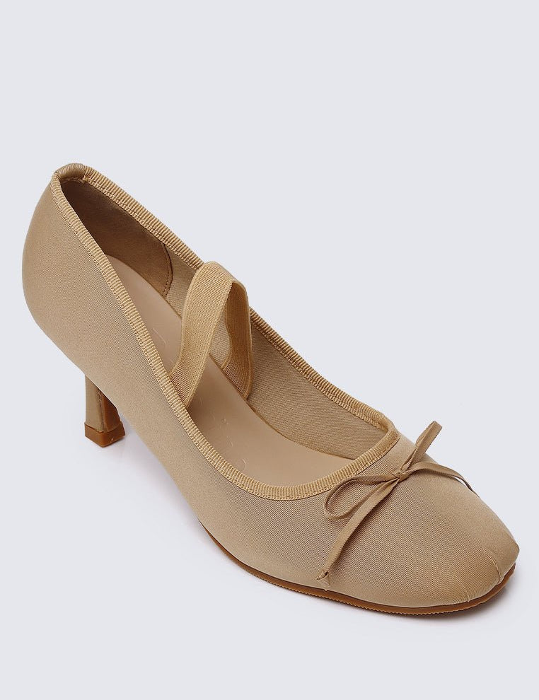 Eleanor Comfy Heels In Nude - myballerine