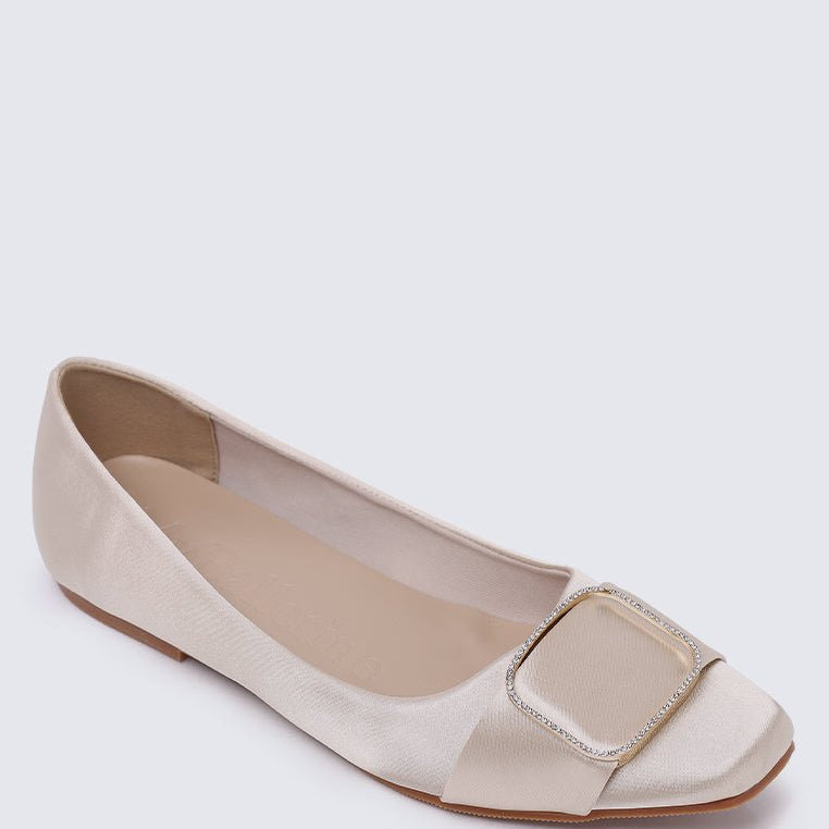 Emilie Comfy Ballerina In Beige - myballerine