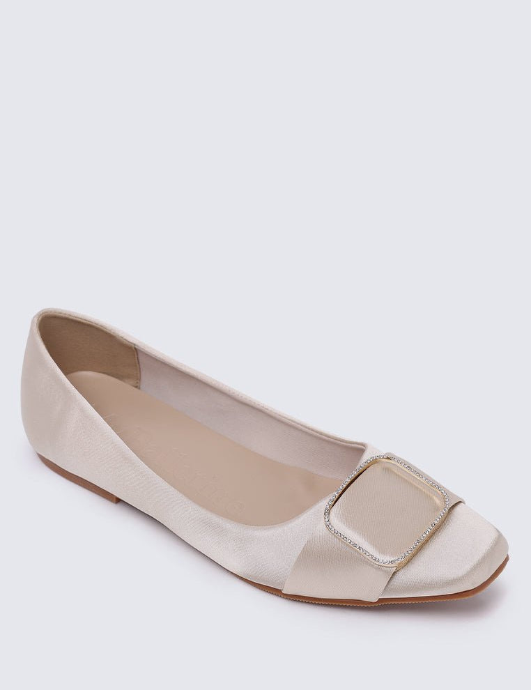 Emilie Comfy Ballerina In Beige - myballerine