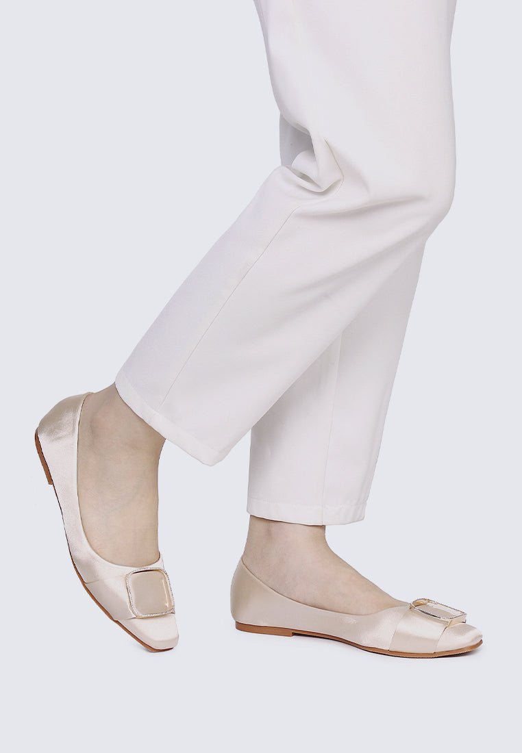 Emilie Comfy Ballerina In Beige - myballerine