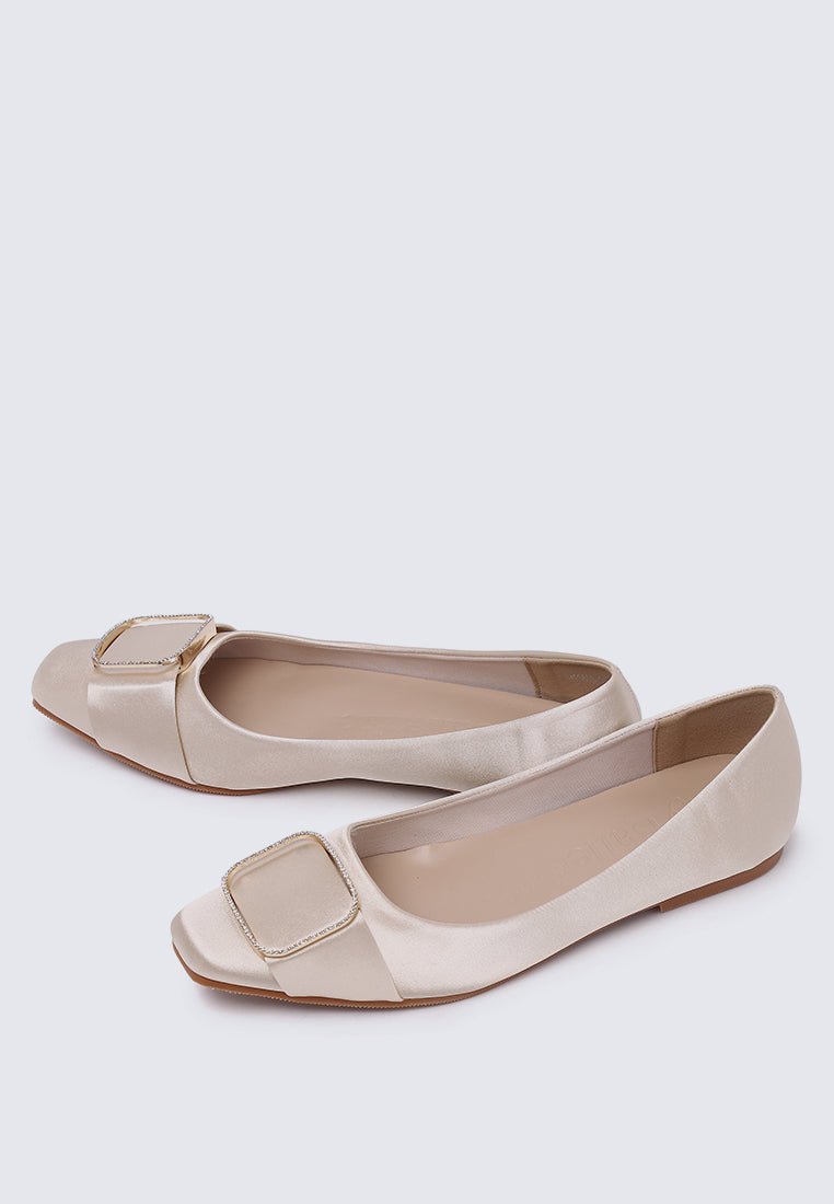 Emilie Comfy Ballerina In Beige - myballerine