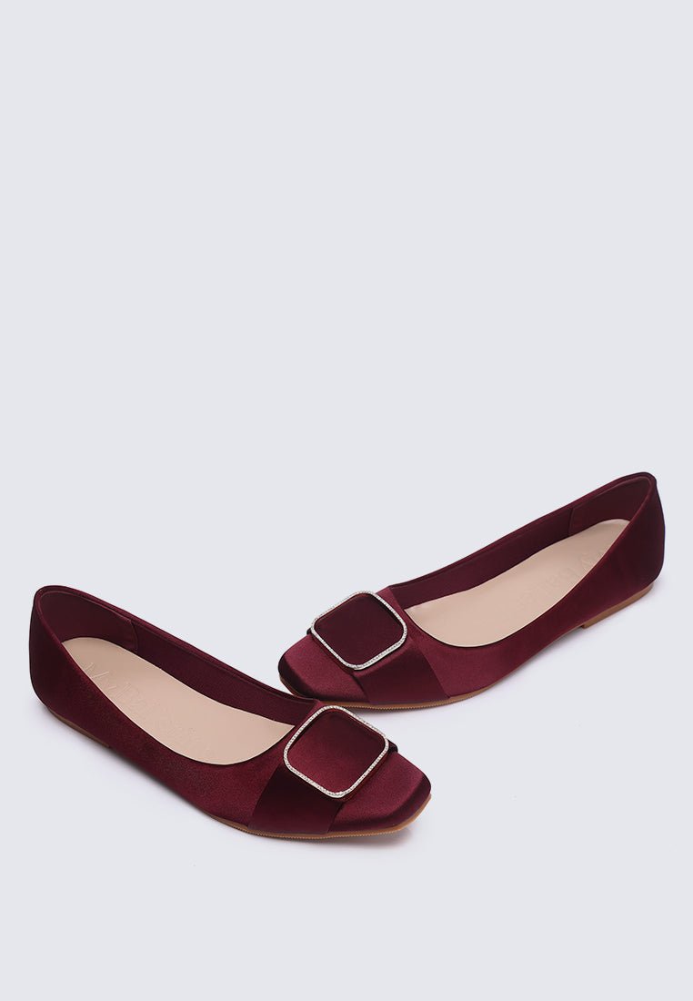 Emilie Comfy Ballerina In Maroon - myballerine