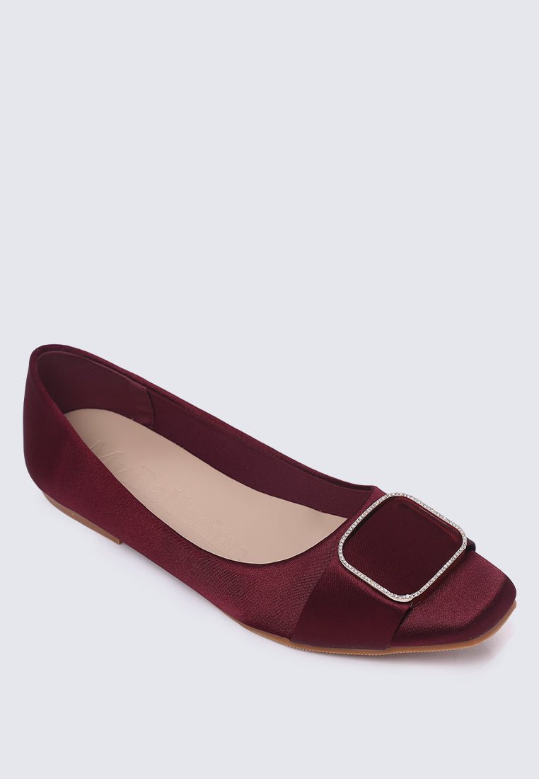 Emilie Comfy Ballerina In Maroon - myballerine