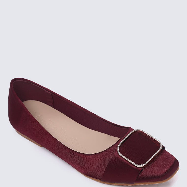 Emilie Comfy Ballerina In Maroon - myballerine