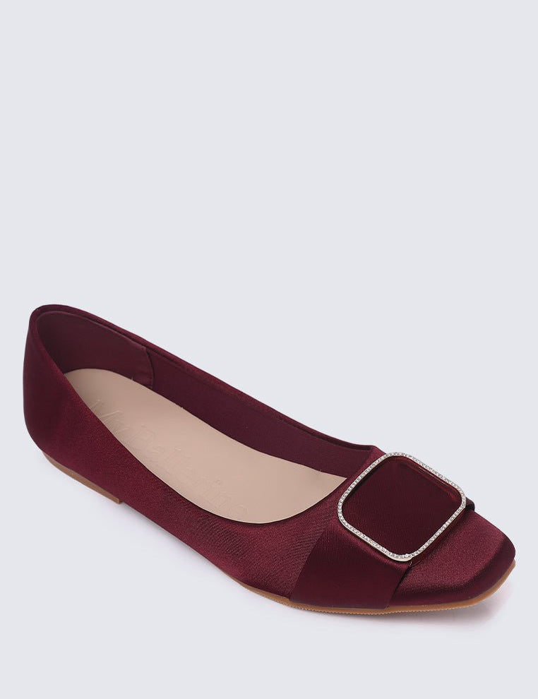 Emilie Comfy Ballerina In Maroon - myballerine