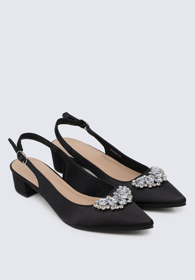 Esme Comfy Heels In Black - myballerine