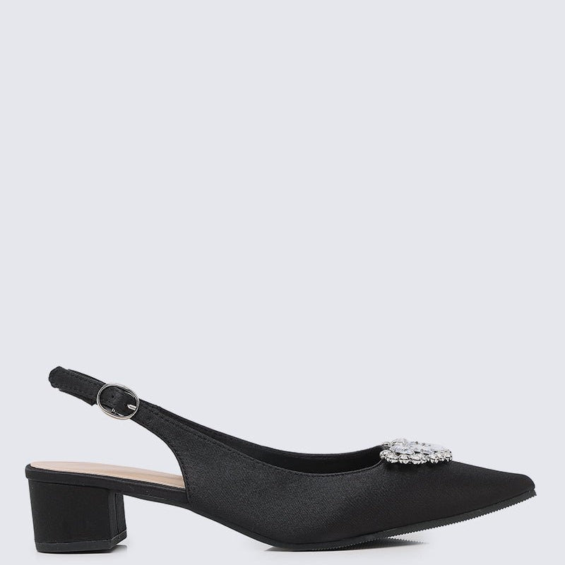 Esme Comfy Heels In Black - myballerine