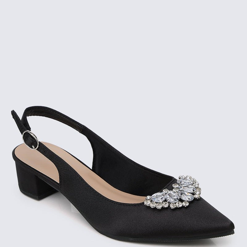 Esme Comfy Heels In Black - myballerine