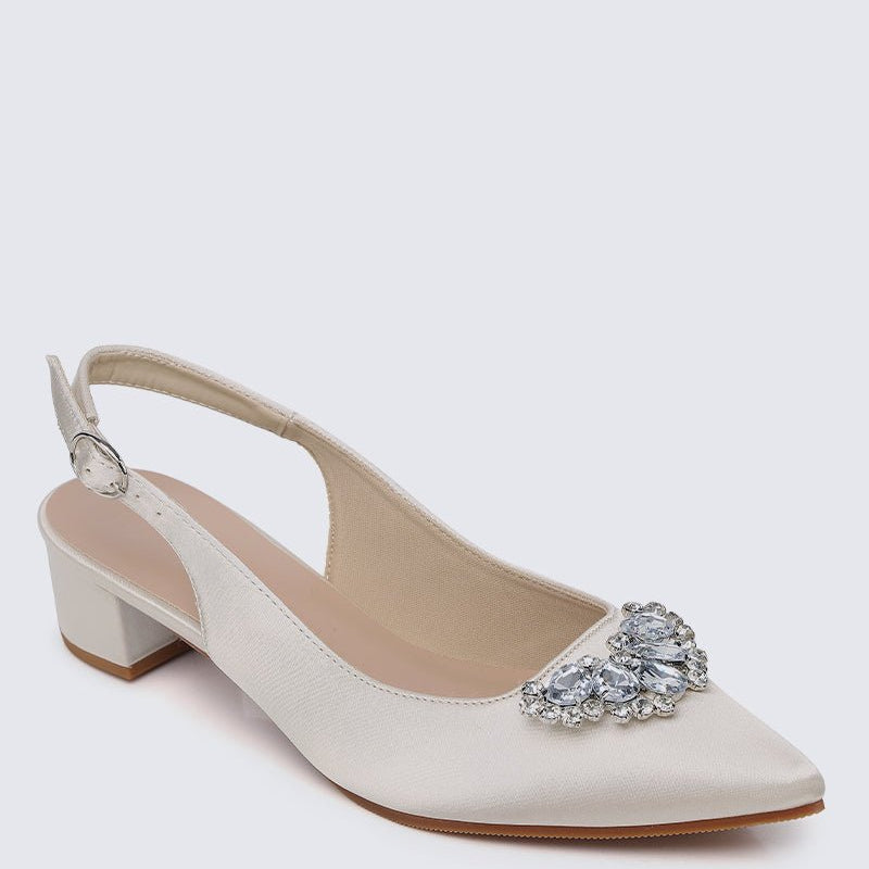 Esme Comfy Heels In Champagne - myballerine