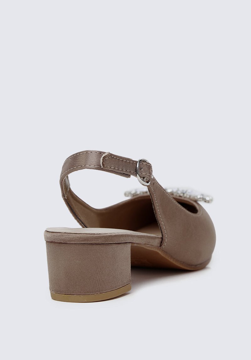 Esme Comfy Heels In Taupe - myballerine