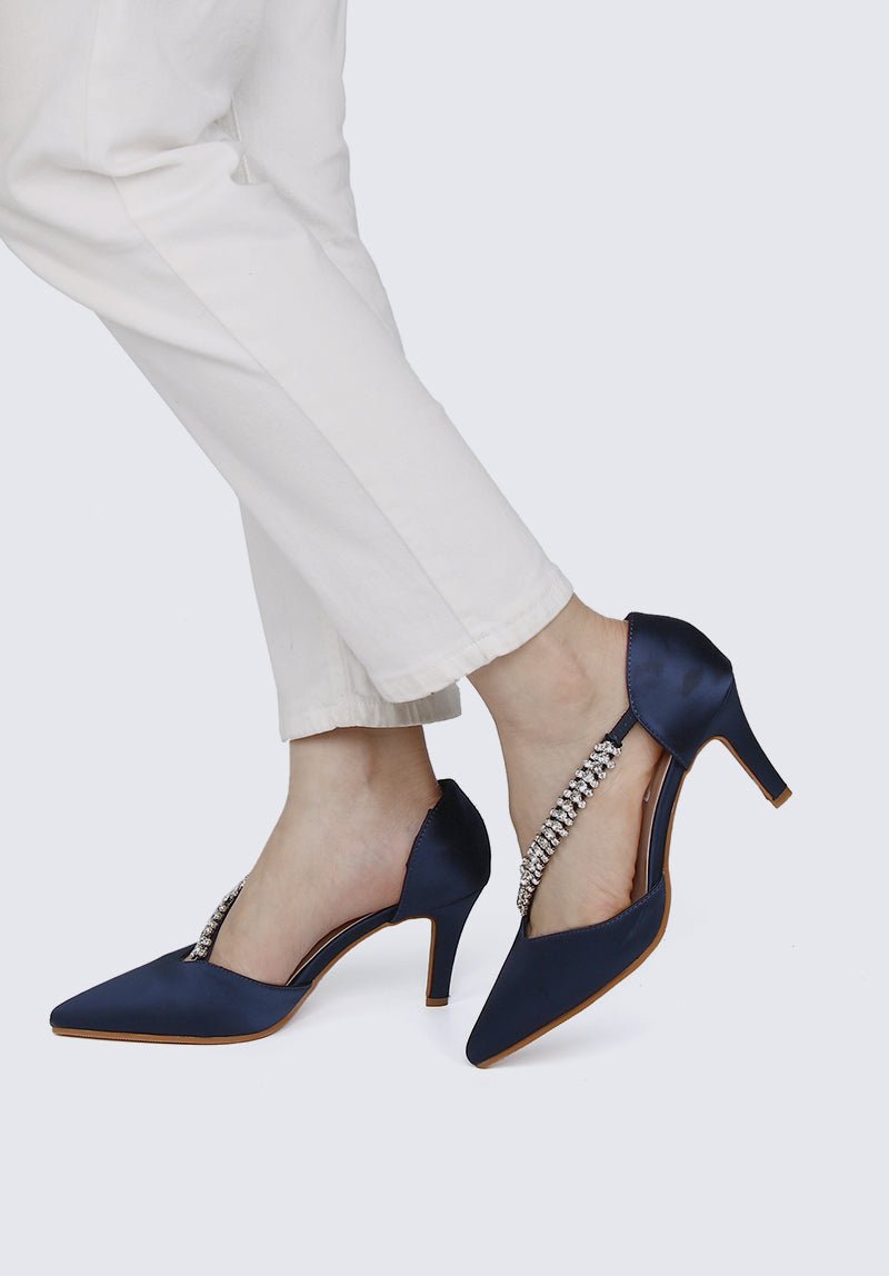 Everly Comfy Heels In Navy