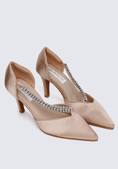 Everly Comfy Heels In Rose Gold - myballerine