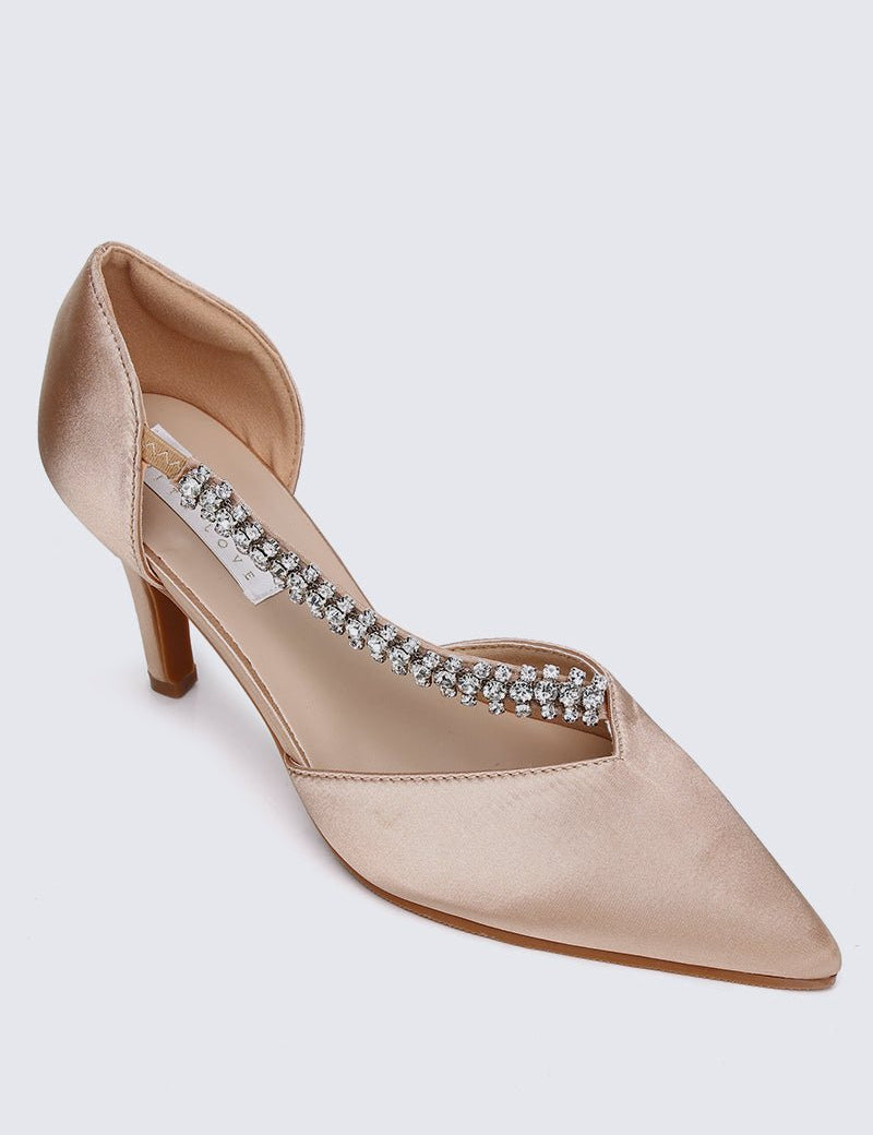 Everly Comfy Heels In Rose Gold - myballerine