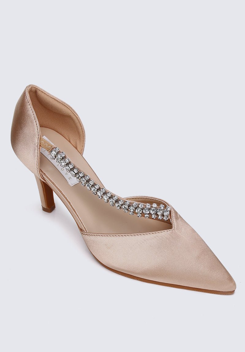 Everly Comfy Heels In Rose Gold - myballerine