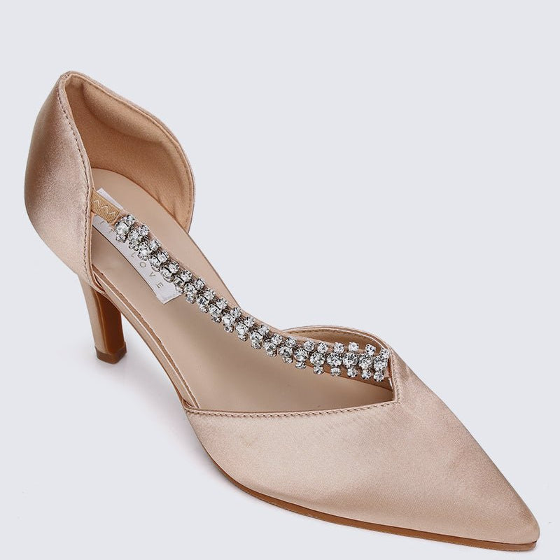 Everly Comfy Heels In Rose Gold - myballerine