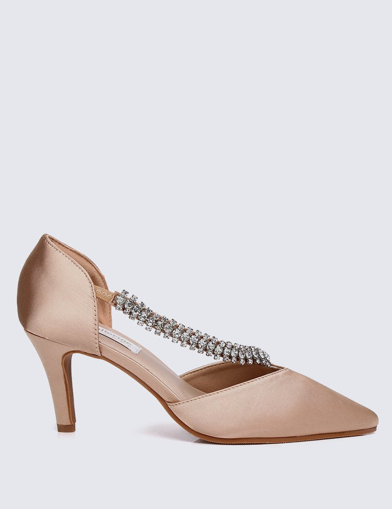 Everly Comfy Heels In Rose Gold - myballerine