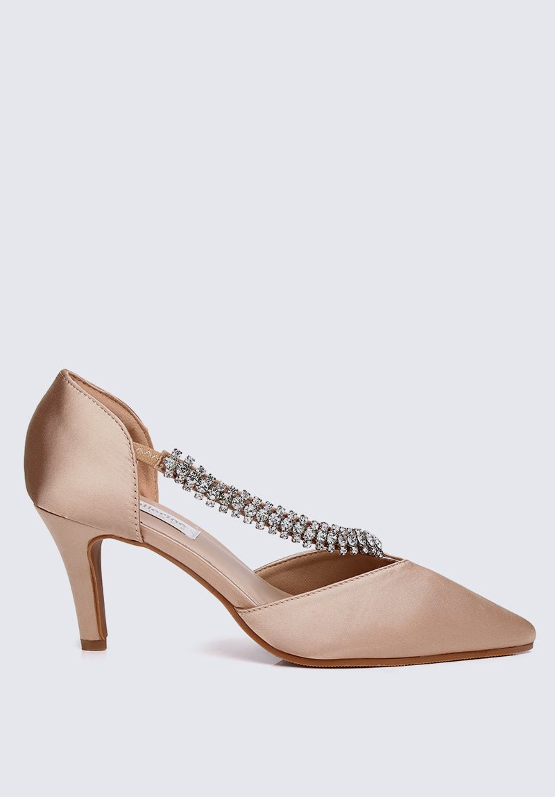 Everly Comfy Heels In Rose Gold - myballerine