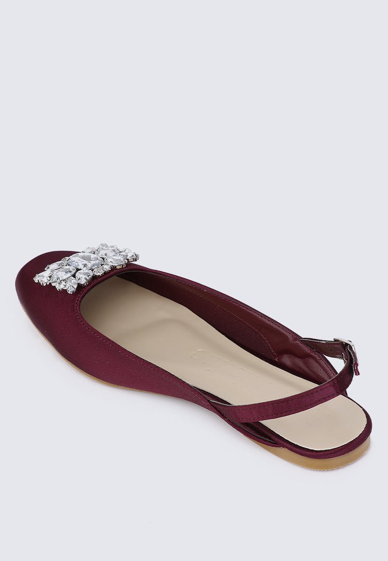 Gemie Comfy Ballerina In MaroonShoes - myballerine