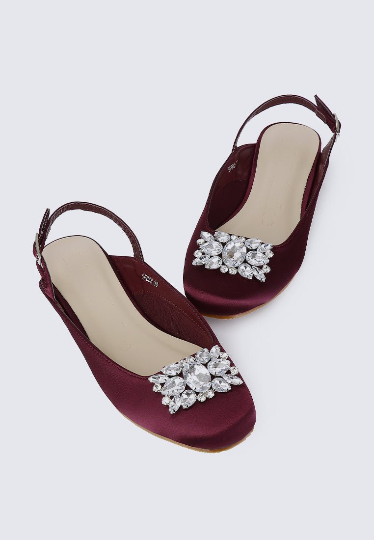 Gemie Comfy Ballerina In MaroonShoes - myballerine