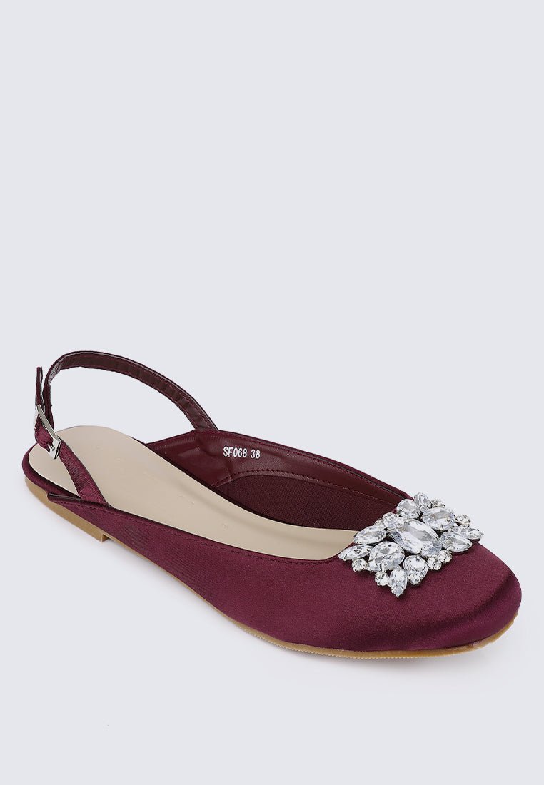 Gemie Comfy Ballerina In MaroonShoes - myballerine