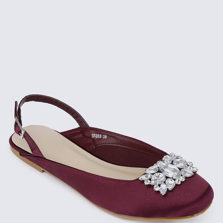 Gemie Comfy Ballerina In MaroonShoes - myballerine