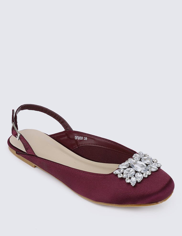 Gemie Comfy Ballerina In MaroonShoes - myballerine