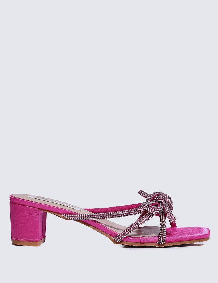 Genevieve Comfy Heels In FuchsiaShoes - myballerine