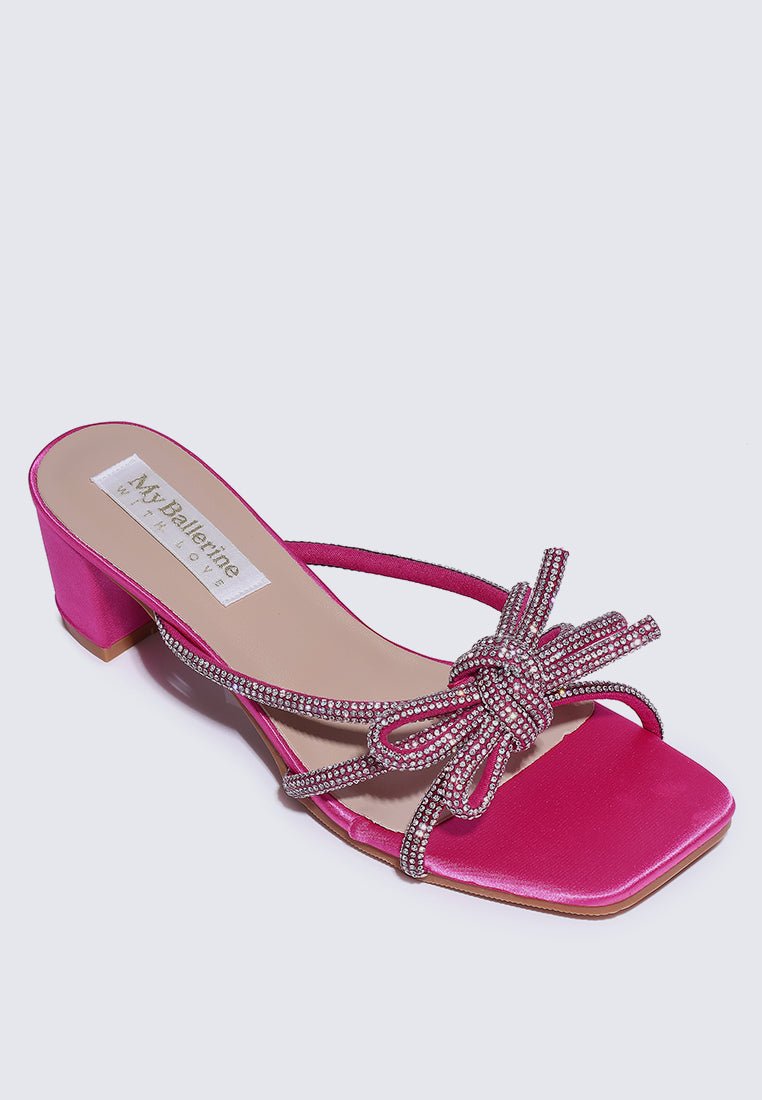 Genevieve Comfy Heels In FuchsiaShoes - myballerine