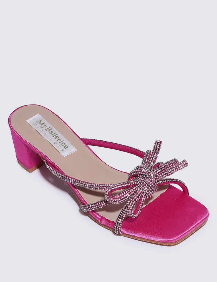 Genevieve Comfy Heels In FuchsiaShoes - myballerine