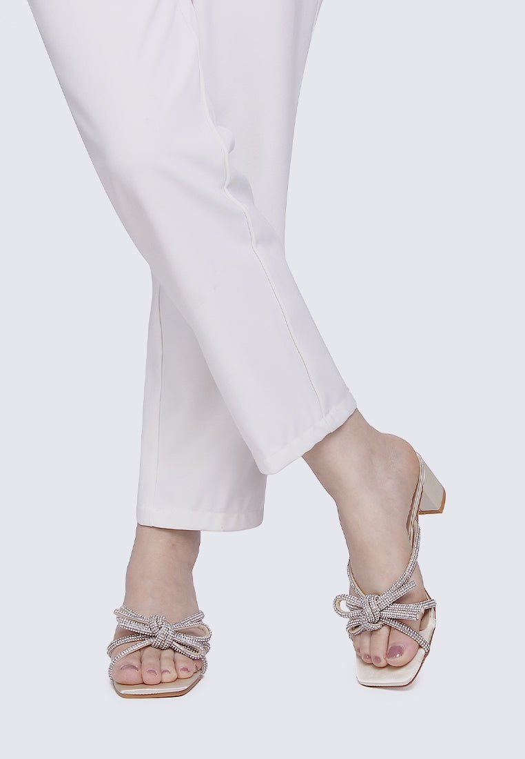 Genevieve Comfy Heels In GoldShoes - myballerine