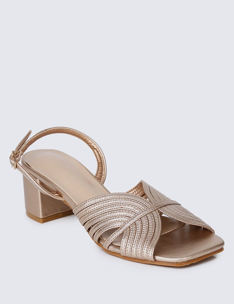 Gia Comfy Heels In Rose GoldShoes - myballerine