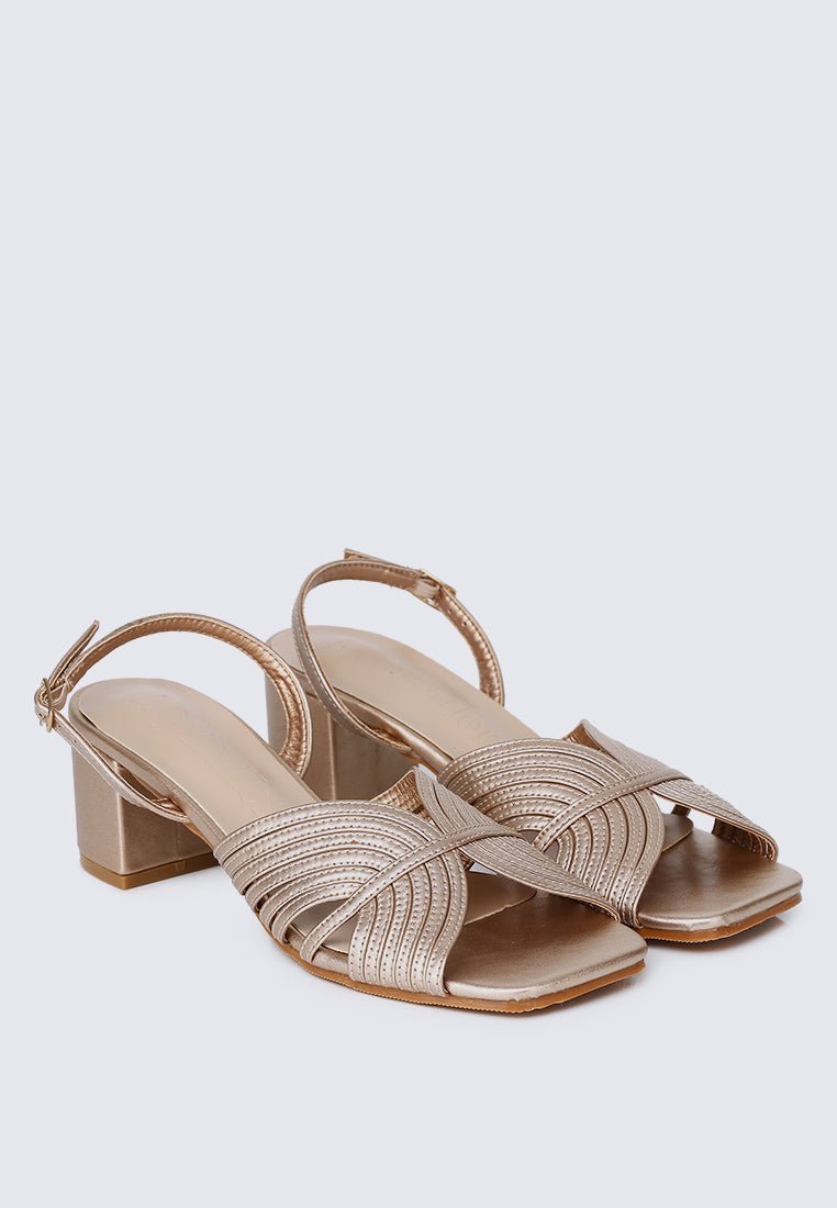 Gia Comfy Heels In Rose GoldShoes - myballerine