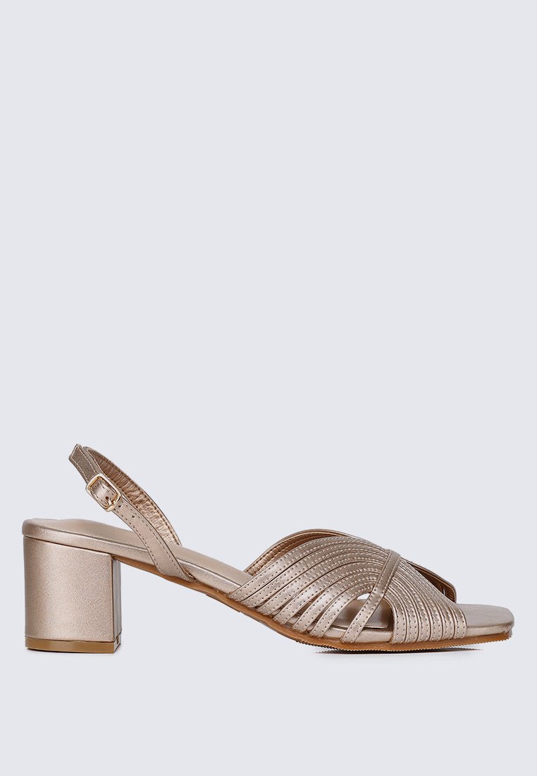 Gia Comfy Heels In Rose GoldShoes - myballerine