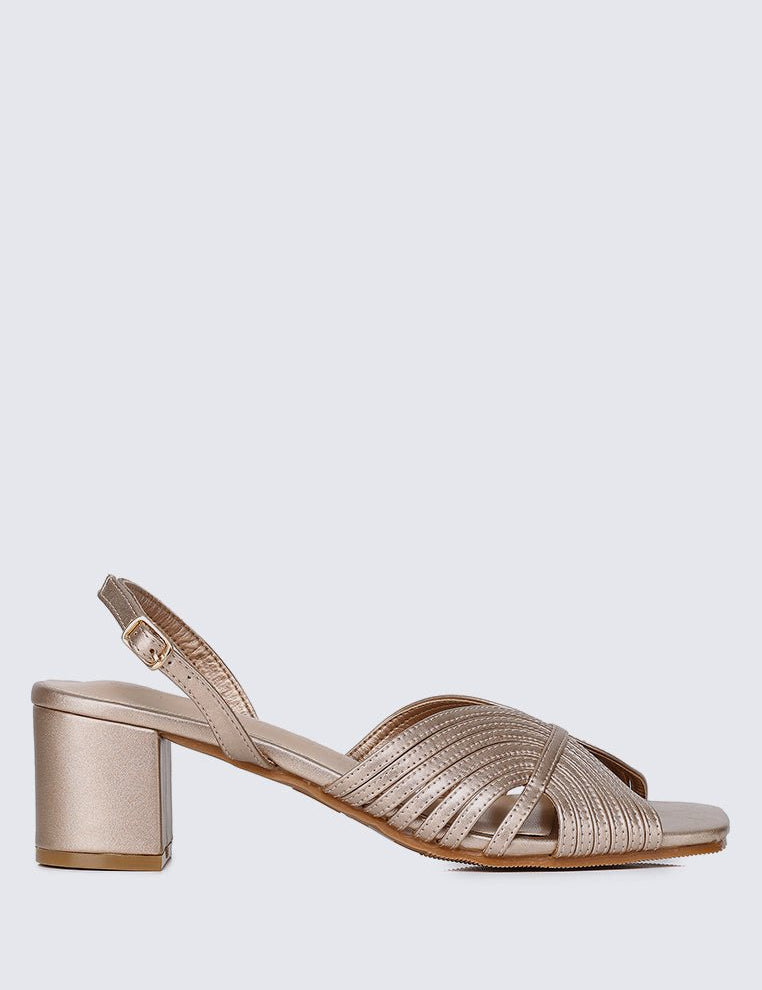 Gia Comfy Heels In Rose GoldShoes - myballerine