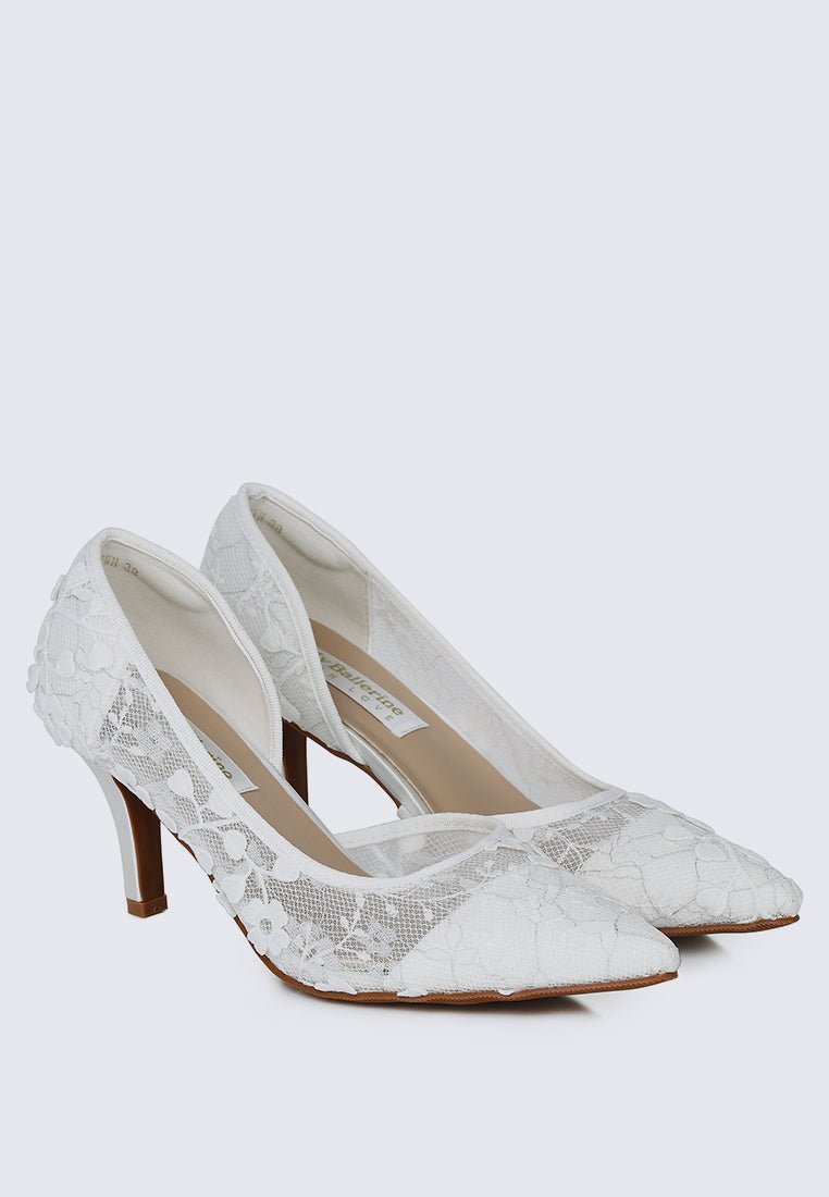 Giana Comfy Pumps In WhiteShoes - myballerine