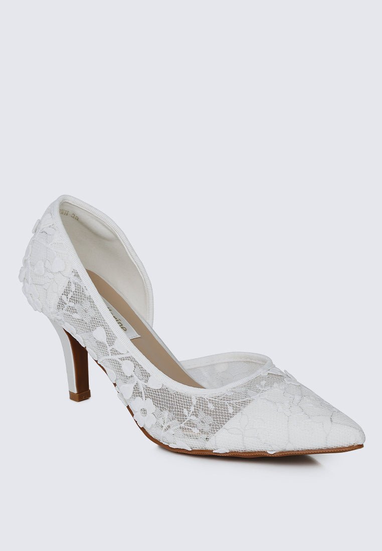 Giana Comfy Pumps In WhiteShoes - myballerine