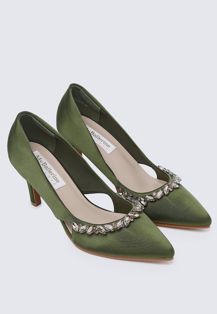 Gisele Comfy Pumps In OliveShoes - myballerine